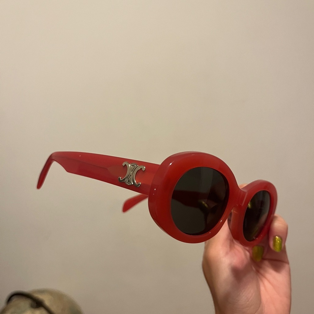Celine Triomphe Sunglasses in red/orange